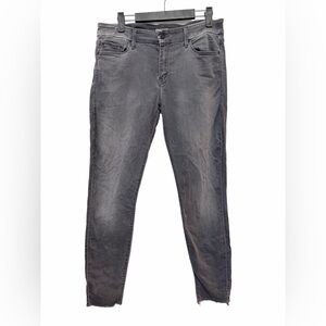 MOTHER Gray Ankle Cropped Pants